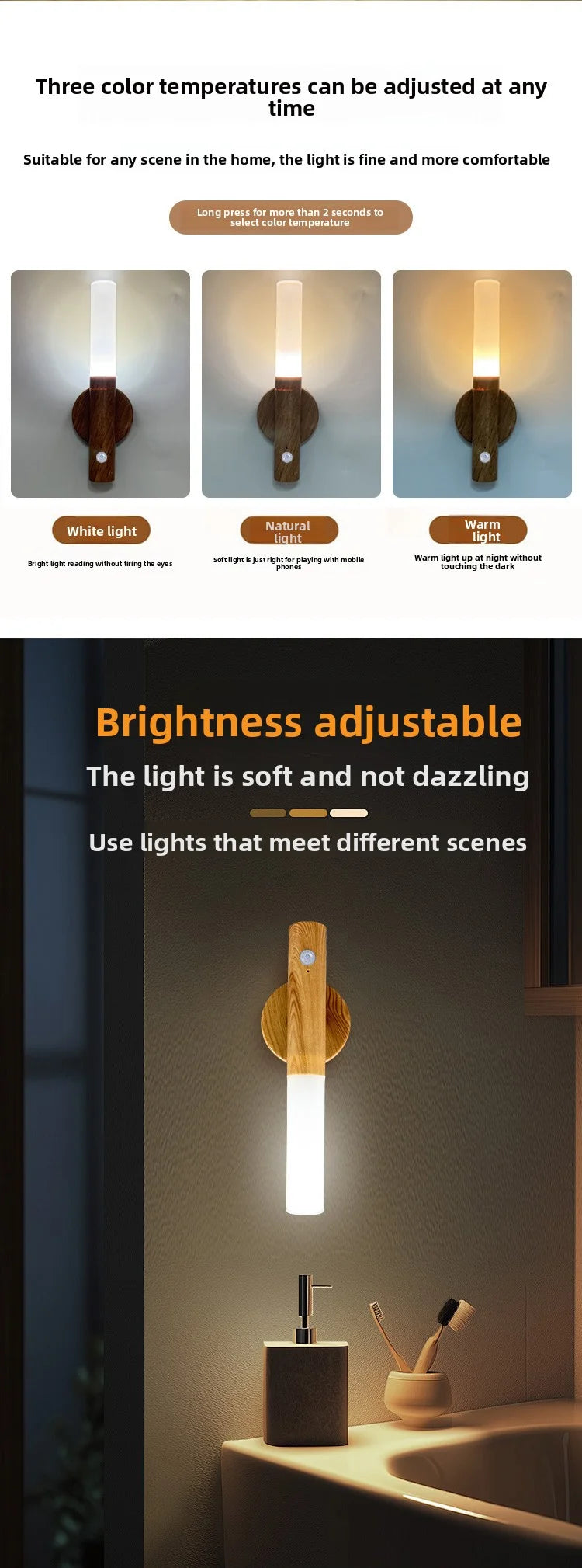 Showlu Smart General magnetic motion sensor LED night light with USB rechargeable design, ideal for dark, indoor spaces.