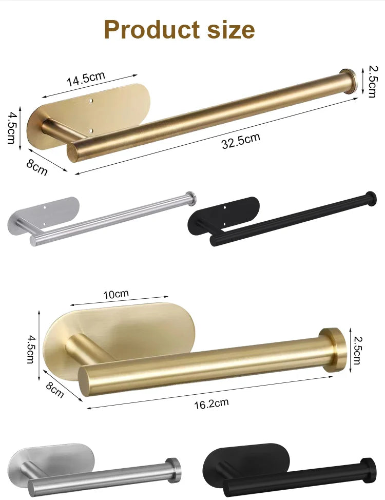 Wall mounted paper towel holder by Showlu Smart General, featuring sleek metal design with easy wall installation.