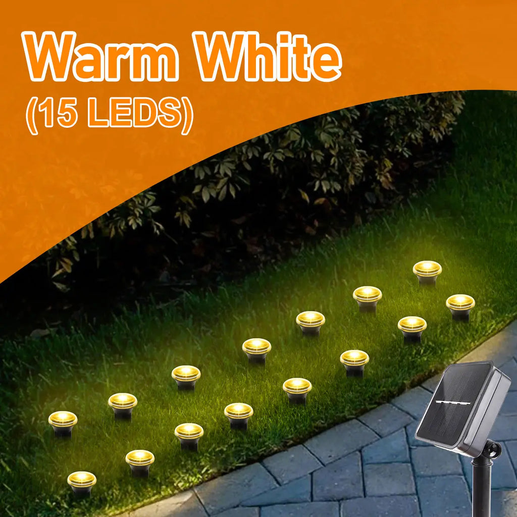 Solar LED garden pathway lights with 8 lighting modes, outdoor decorative lighting from Showlu Fashion Store.