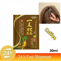 Black hair dye shampoo for gray hair by Showlu Fashion Store, natural herbal 3-in-1 nourishing hair color cream for women and men.