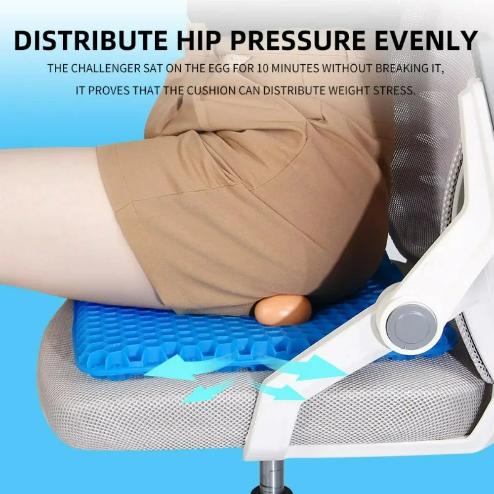 Showlu Smart cooling gel seat cushion with ergonomic support, designed for comfort and pressure relief.