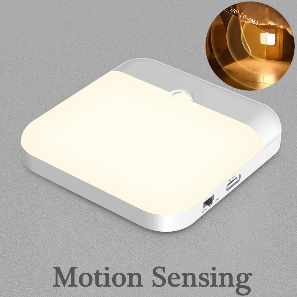 Rechargeable LED night light with motion sensor, USB rechargeable and magnetic, from Showlu Smart General.