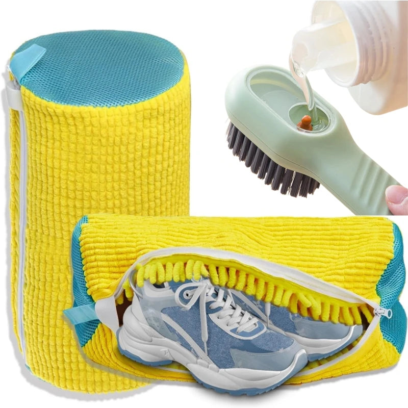 Showlu Smart General portable shoe cleaner brush with soft bristles for cleaning shoes effectively on the go.