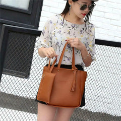 4Pcs/set Leather Crossbody Bags Women Bag Set Pattern Portable Fashion Shoulder Bags Purse Ladies PU Crossbody Bag