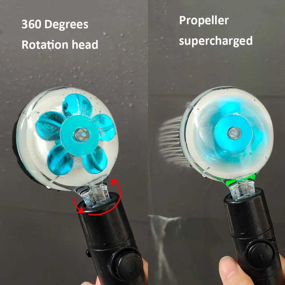 Showlu Smart General LED handheld shower head with temperature display and adjustable pressure for a comfortable shower experience.
