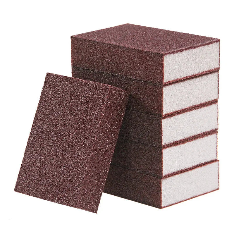 Showlu Smart General Magic Eraser Sponge Pad for cleaning, showing a close-up of the white cleaning sponge in use