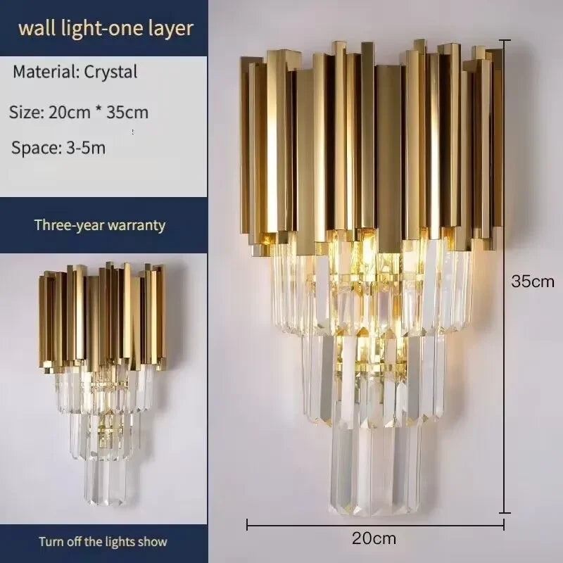 Elegant gold crystal chandelier with oval pendant lights, perfect for dining rooms and kitchen islands, by Showlu Fashion.