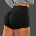 SHOWLU High Waist Seamless Fitness Shorts in knit fabric, designed for hip lifting and comfortable active wear.