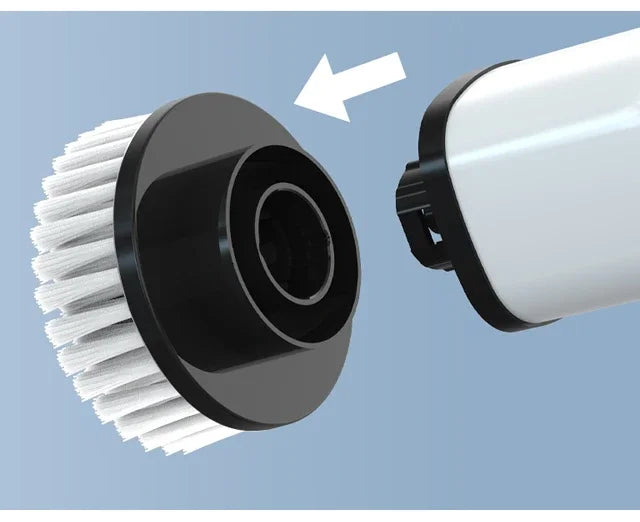 Showlu Smart General cordless electric spin scrubber with 7-in-1 cleaning brush, showcasing its versatile head and ergonomic handle.