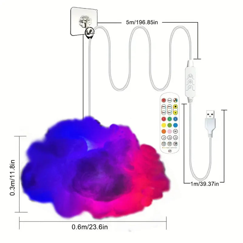 Showlu Smart General LED Cloud Ceiling Kit with illuminated cloud design, perfect for modern or nursery decor.