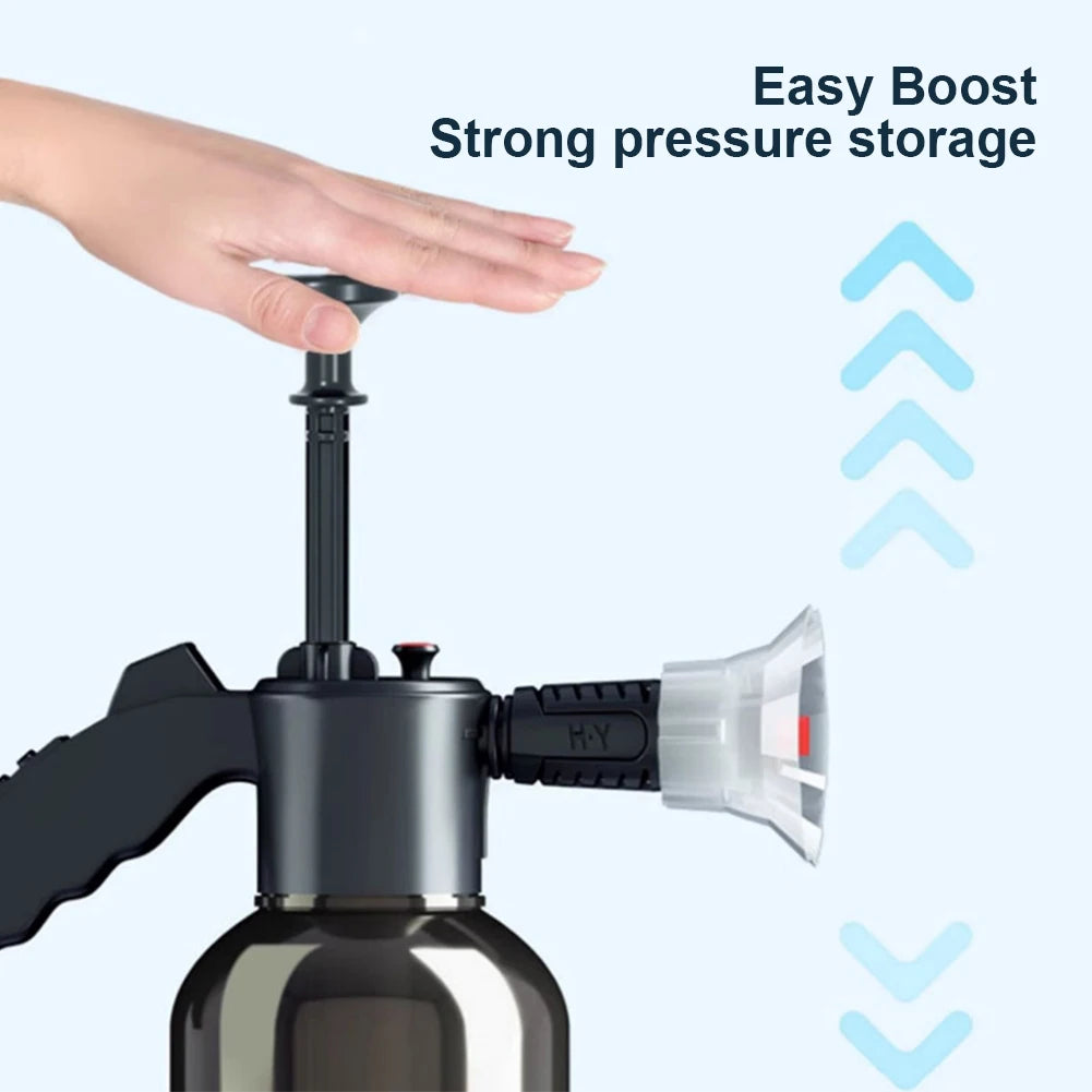 Showlu Smart General pressure washer foam bottle with spray nozzle and foam solution for cleaning vehicles and outdoor surfaces.