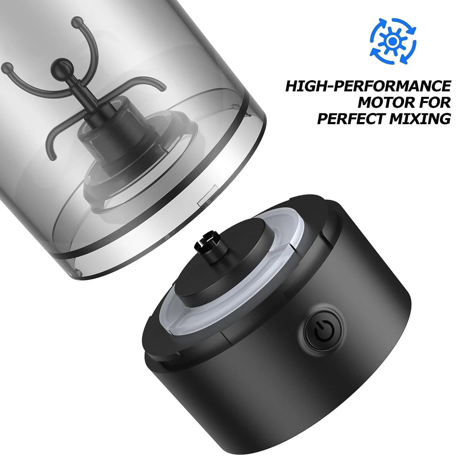 Premium Electric Protein Shaker Bottle, 22oz Blender for Mixing Protein, Gym Portable Cup, and Cocktails