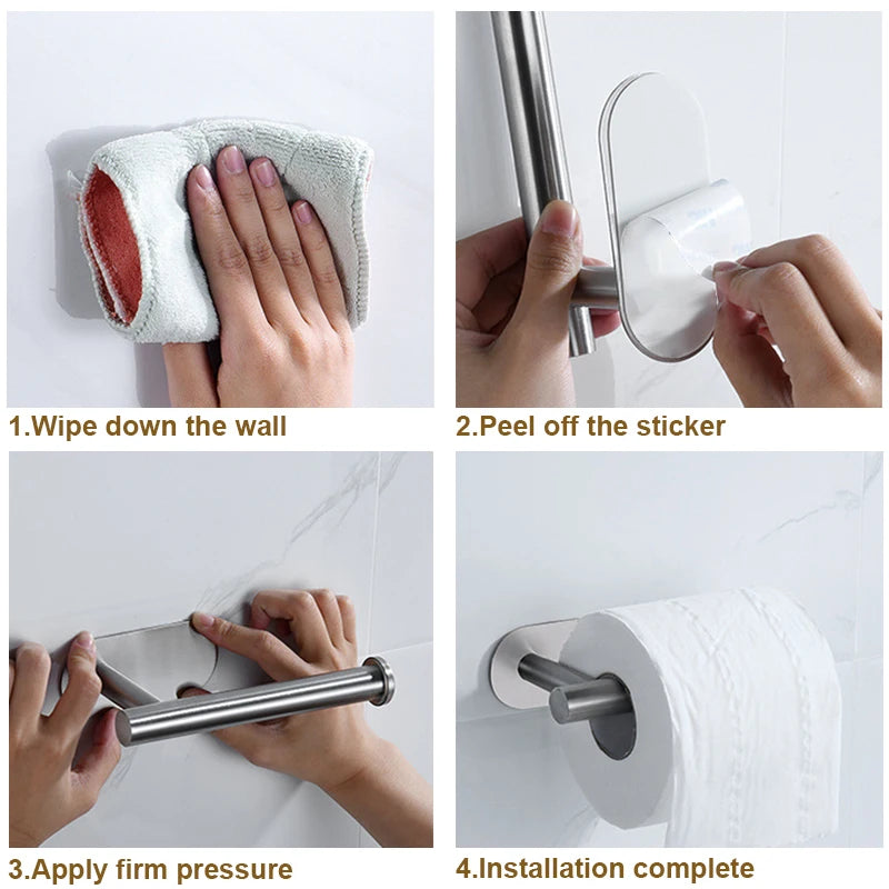 Wall mounted Showlu Smart General paper towel holder with stainless steel finish, designed for kitchen or bathroom use.