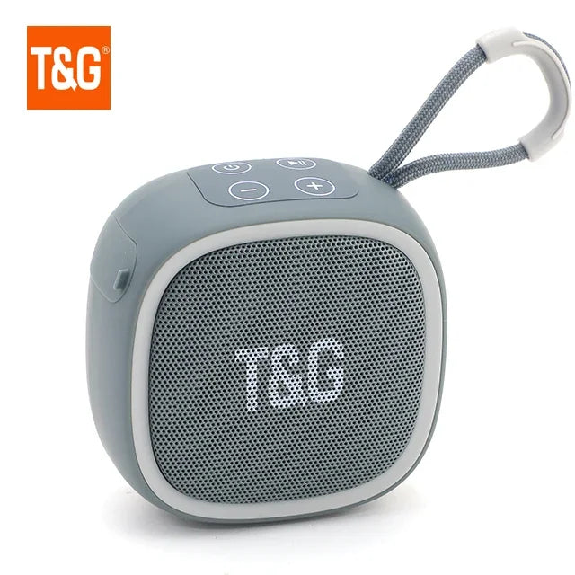 Mini Bluetooth speaker from Showlu Fashion Store, compact black design with control buttons and audio port visible.
