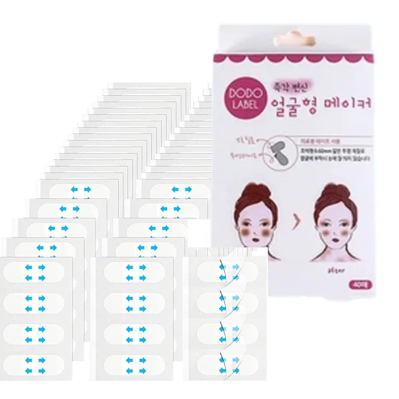 Showlu Smart General V Lift Face Sticker, invisible face lift tape, skin-toned and discreet for contouring and skin tightening.