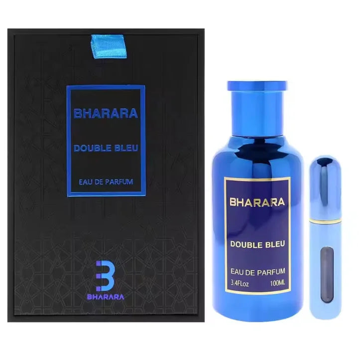 Unisex floral C2U Bharara King Eau De Parfum spray bottle, 100ml, shown in sleek packaging with elegant design.