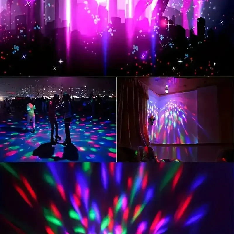 Showlu Smart Crystal Magic Ball LED night light glowing with vibrant colors, decorative and soothing for bedroom or living space.