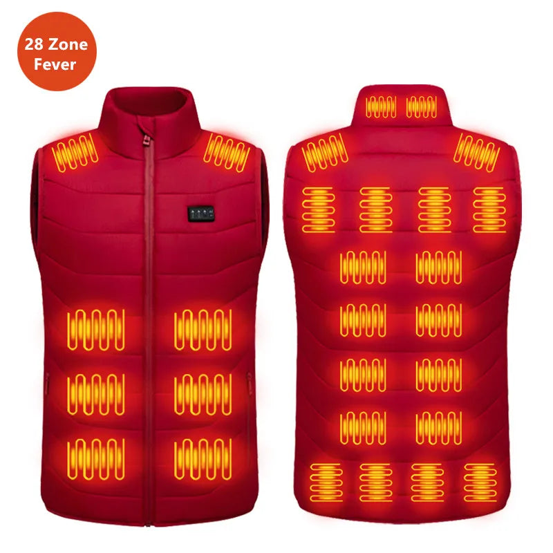 Men's heated winter vest jacket by Showlu Smart General, featuring a sleek design with heated panels for warmth and comfort.