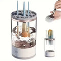 Showlu Smart Electric Makeup Brush Cleaner with USB, automatic deep cleaning for makeup brushes, compact and easy to use.
