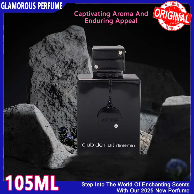 Baldauren Night Club Wild Black Edition men's perfume EDT spray in 105ml, featuring sleek black bottle with bold design.