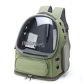 Showlu transparent nylon folding pet carrier backpack with adjustable straps and clear window for easy pet visibility.