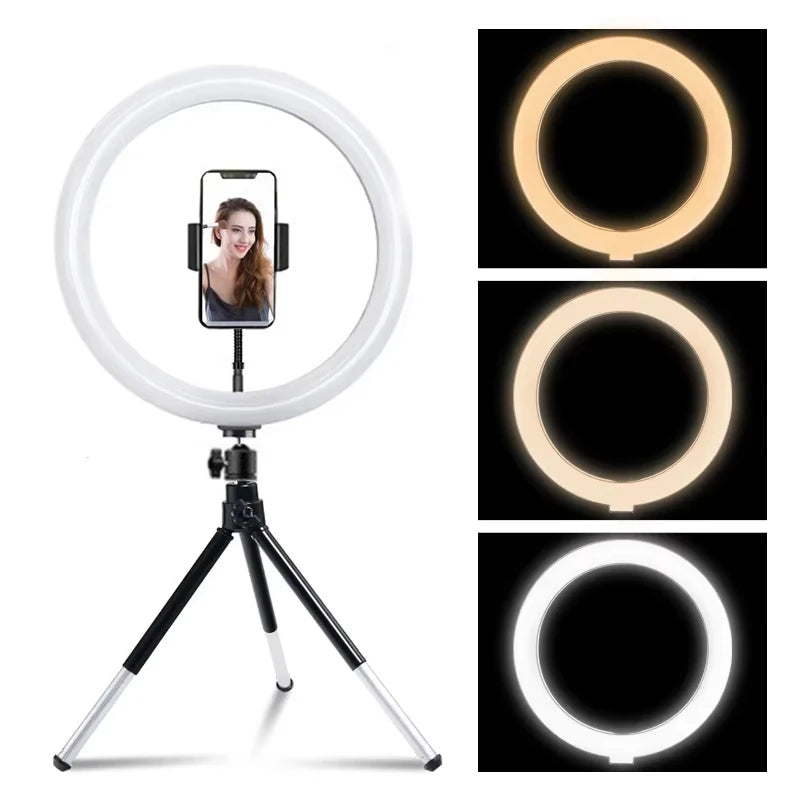 Showlu Smart General LED Ring Light with adjustable brightness and color settings, ideal for photography and video lighting.