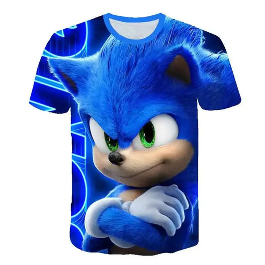 T-shirt 2025 Children's Clothes Sonic 3D for Kids Boys and Girls Cartoon Printing Animation Cosplay Clothing Accessories