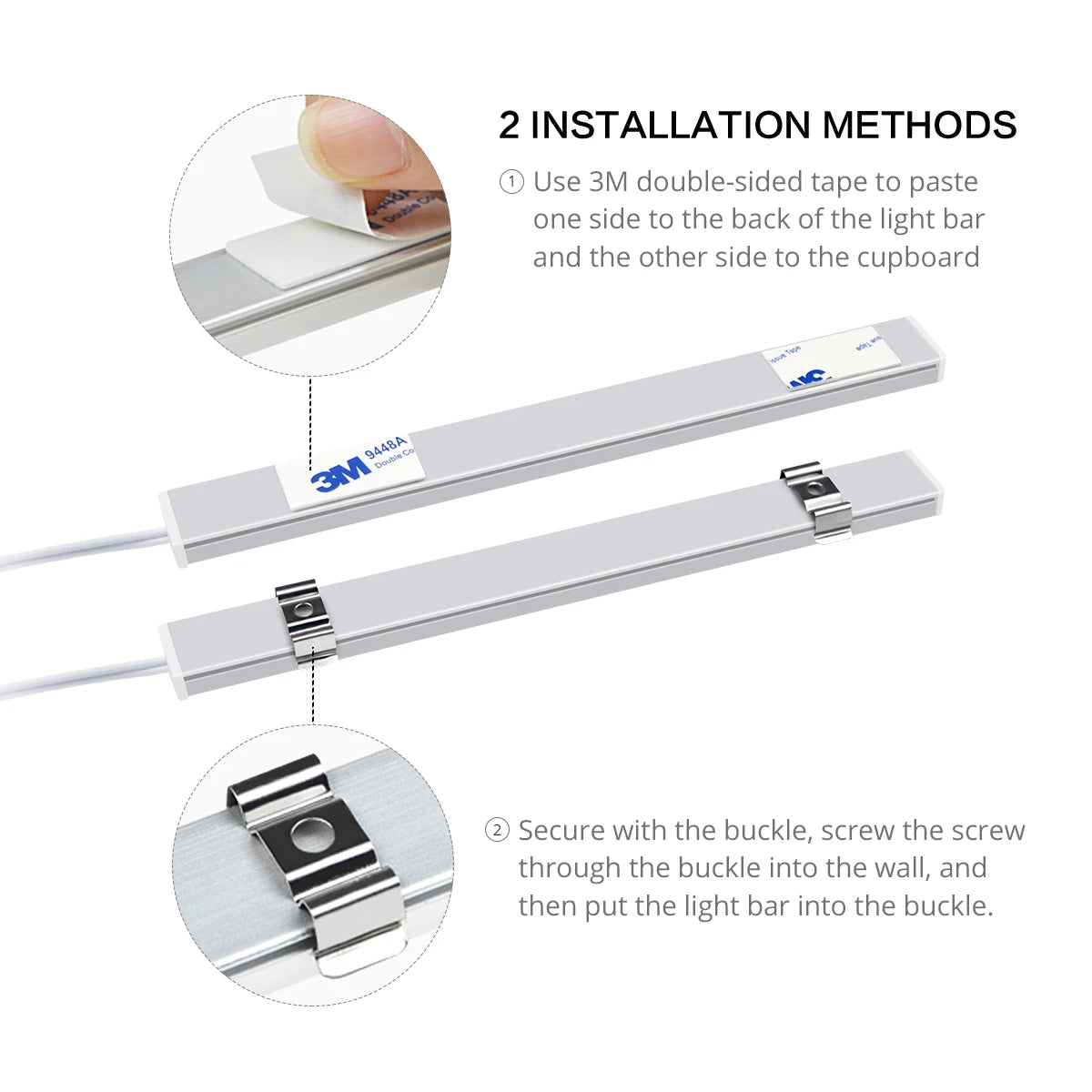 Showlu Smart General CHNAITEKE motion sensor LED light illuminated, showing sleek design and sensor area in a modern setting.