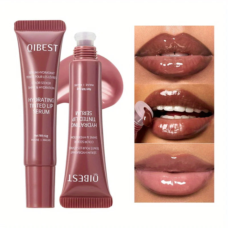 Brightening lip moisturizing serum and colored lip balm treatment by SHOWLU FASHION STORE, with a sleek applicator and vibrant finish.