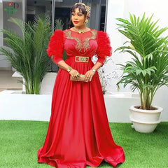 H&D Plus Size African Wedding Party Luxury Dresses For Women 2025 Dashiki Ankara Evening Gown Turkey Outfit Robe Africa Clothes