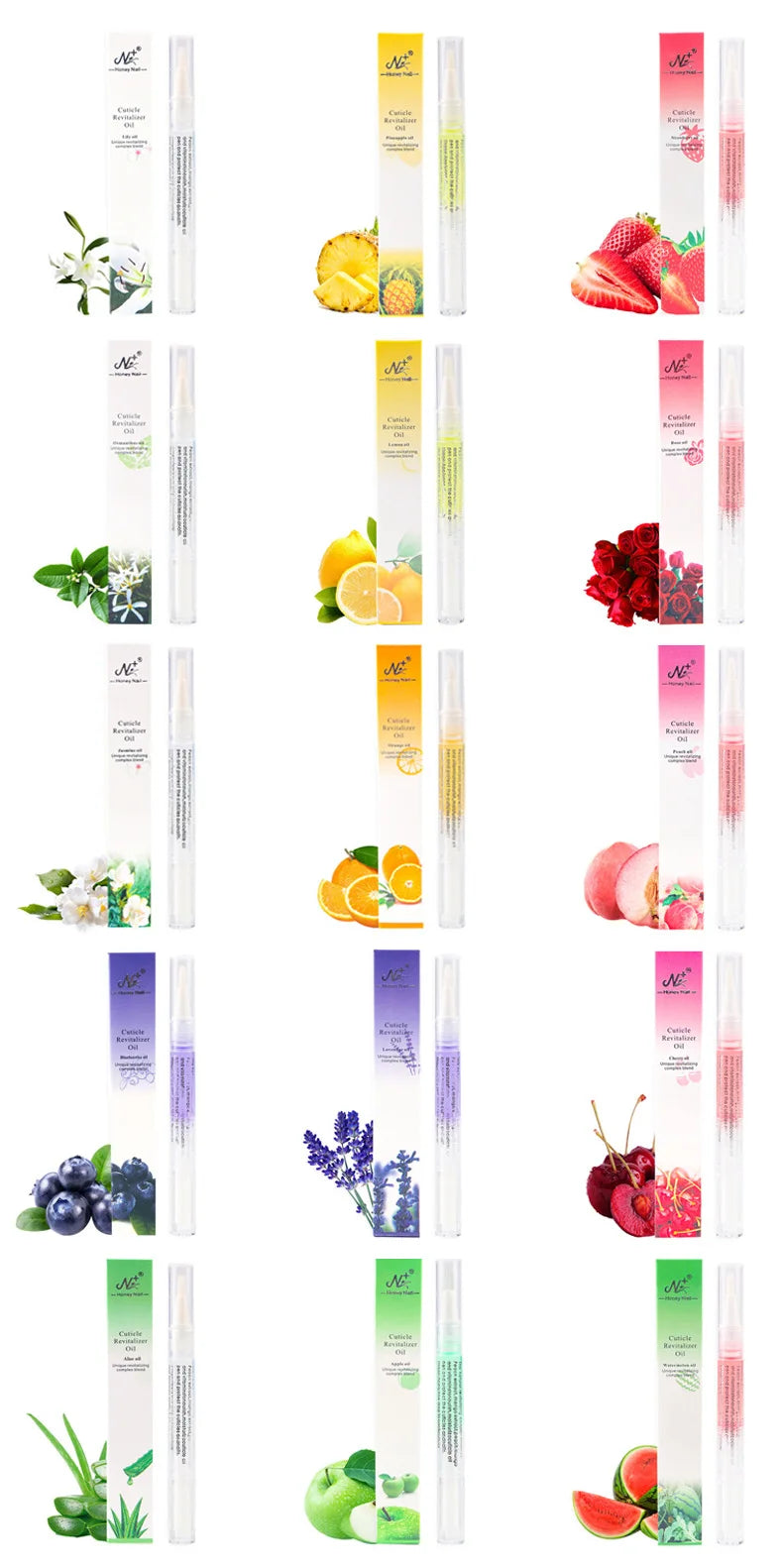 Showlu Smart General cuticle oil pen with a sleek design, featuring a clear cap and precise applicator for nourishing nail cuticles.