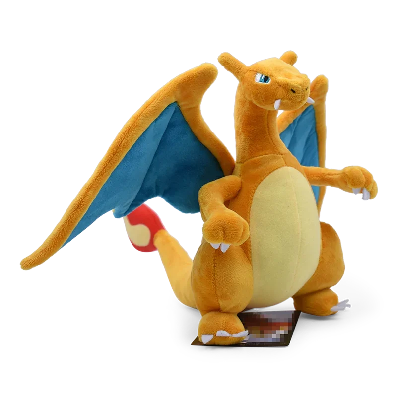8-inch Charizard plush toy from Showlu Fashion Store, soft stuffed Pokémon doll perfect for kids' birthday gifts.