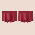 Showlu men's cotton boxer shorts with breathable mesh U pouch design, comfortable underwear for everyday wear.