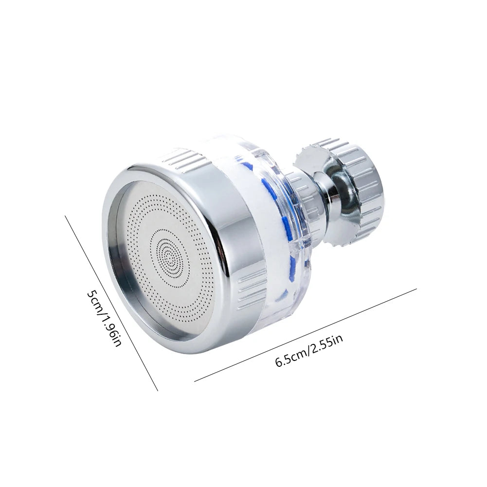 Showlu Fashion Store APWIKOGER faucet water filter with 360° pressurized sink tap aerator installed on a kitchen sink.