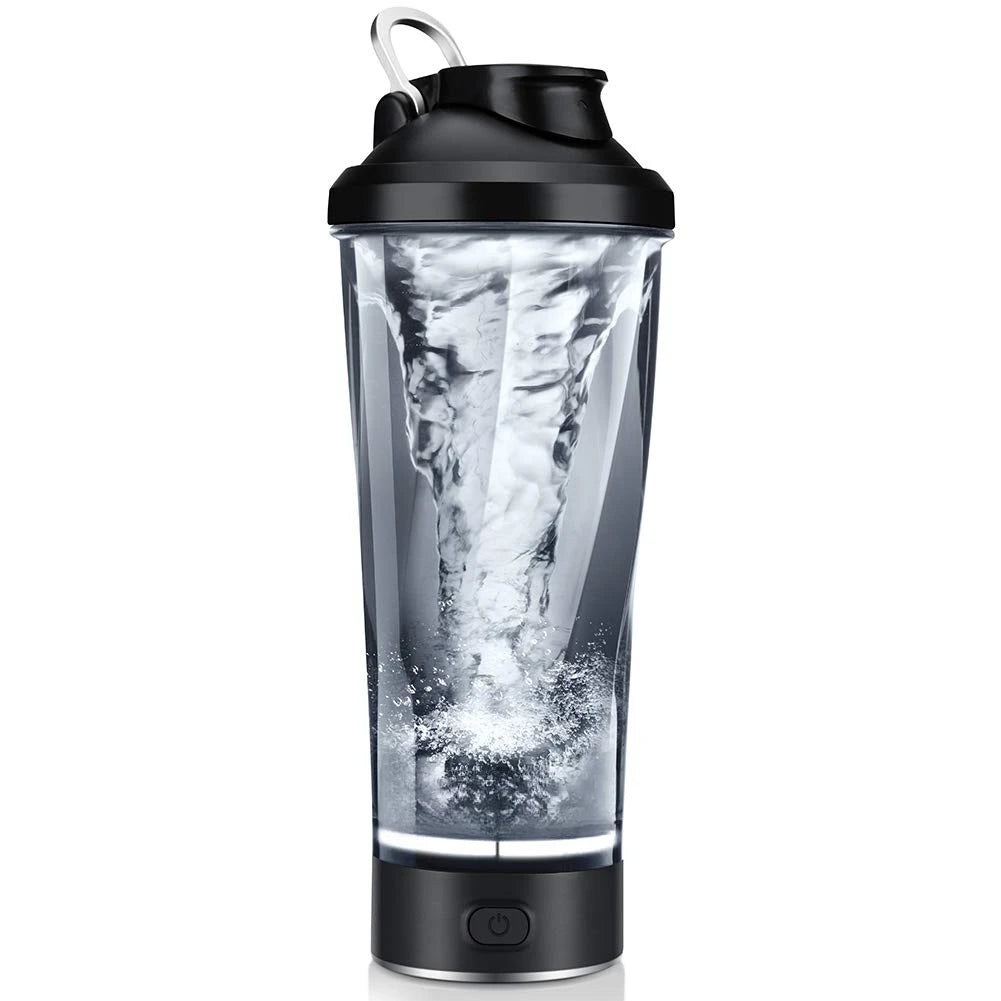 Showlu Electric Protein Shaker Cup with USB rechargeable portable blender, showing the sleek design and blending container.