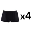 Men's bamboo boxer briefs by Goodeal, breathable mesh pouch, 4-pack, shown in black and gray fabric, designed for comfort and support.