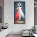 Divine Mercy canvas wall art poster featuring Jesus with the phrase "I Believe In You" in elegant design