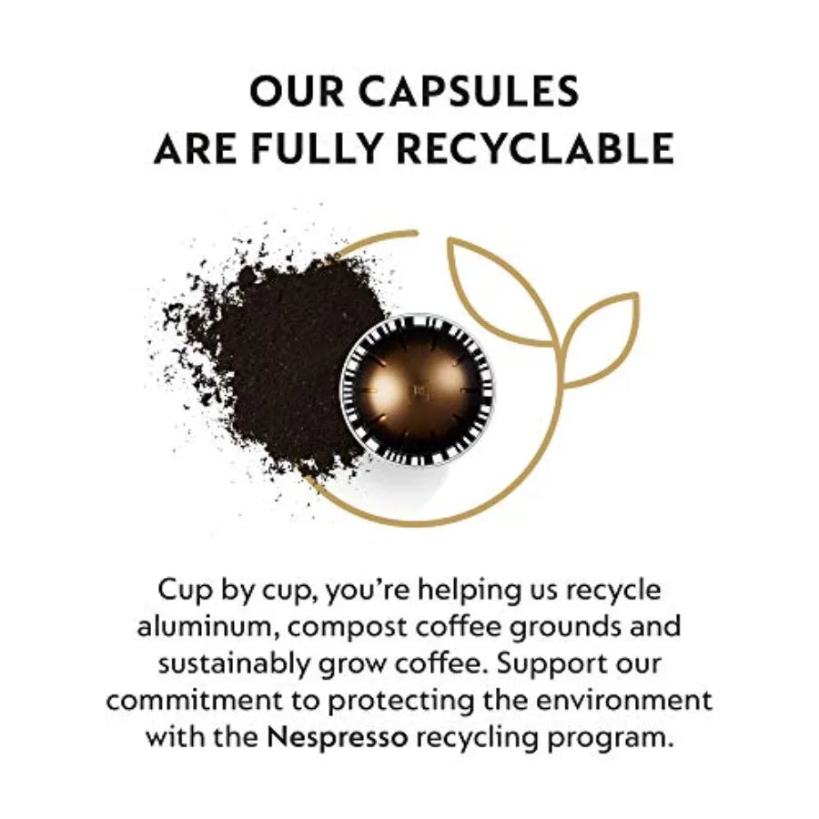 Nespresso Vertuo Double Espresso coffee capsules by Showlu Fashion Store, 30-pack, medium roast, brews 2.7oz espresso shots