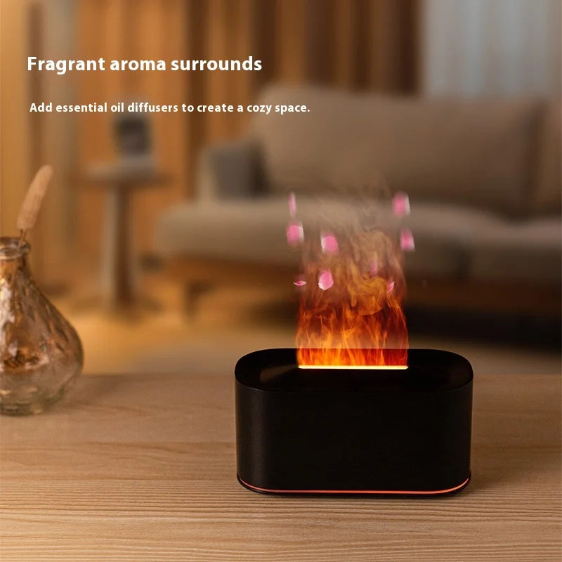 Showlu Smart General HOMEFISH Mini Aroma Humidifier emitting mist with a sleek white design and control buttons on top.