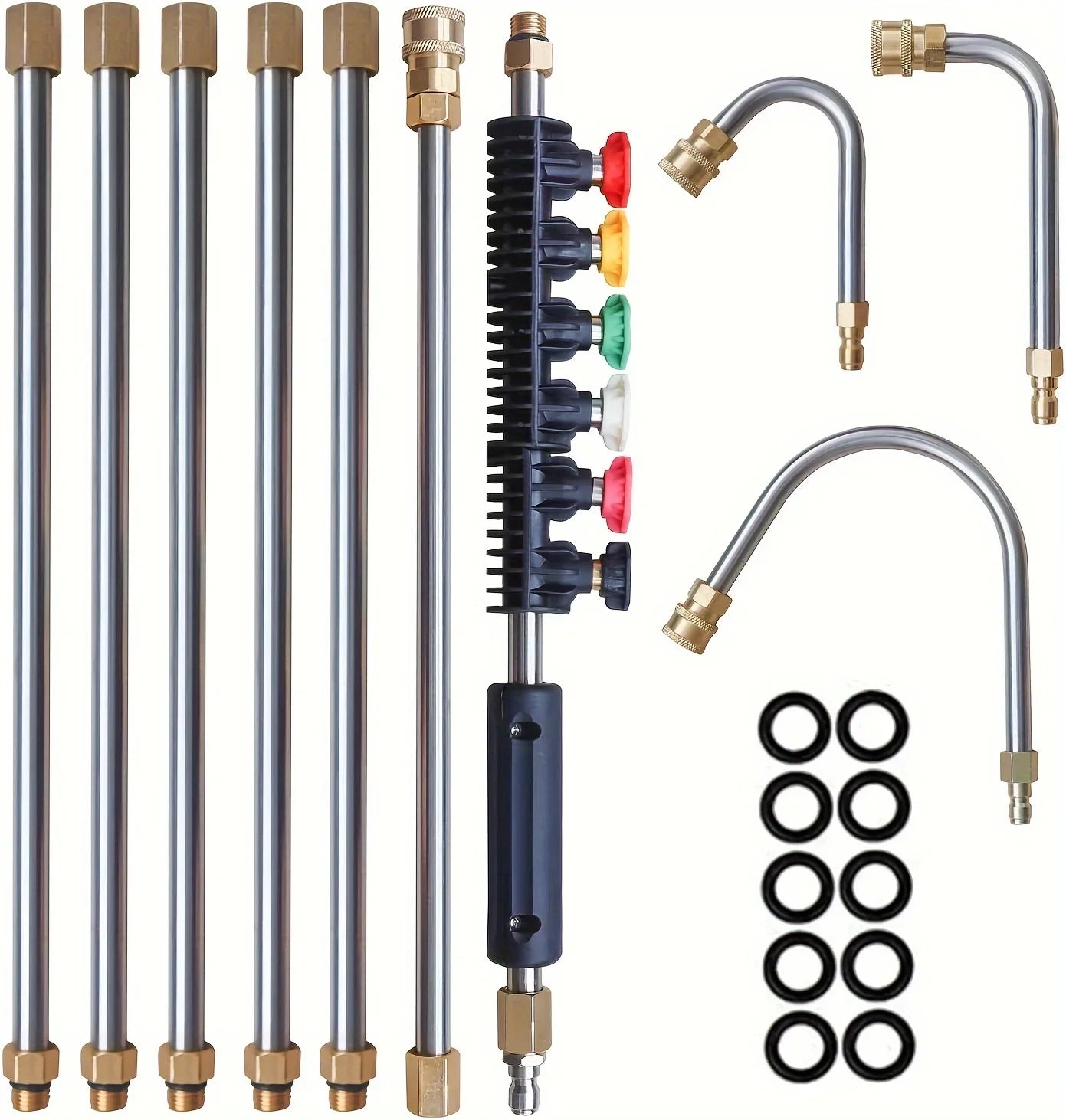 Showlu Smart General pressure washer quick-connect adapter set with multiple fittings for easy hose and spray gun connection.