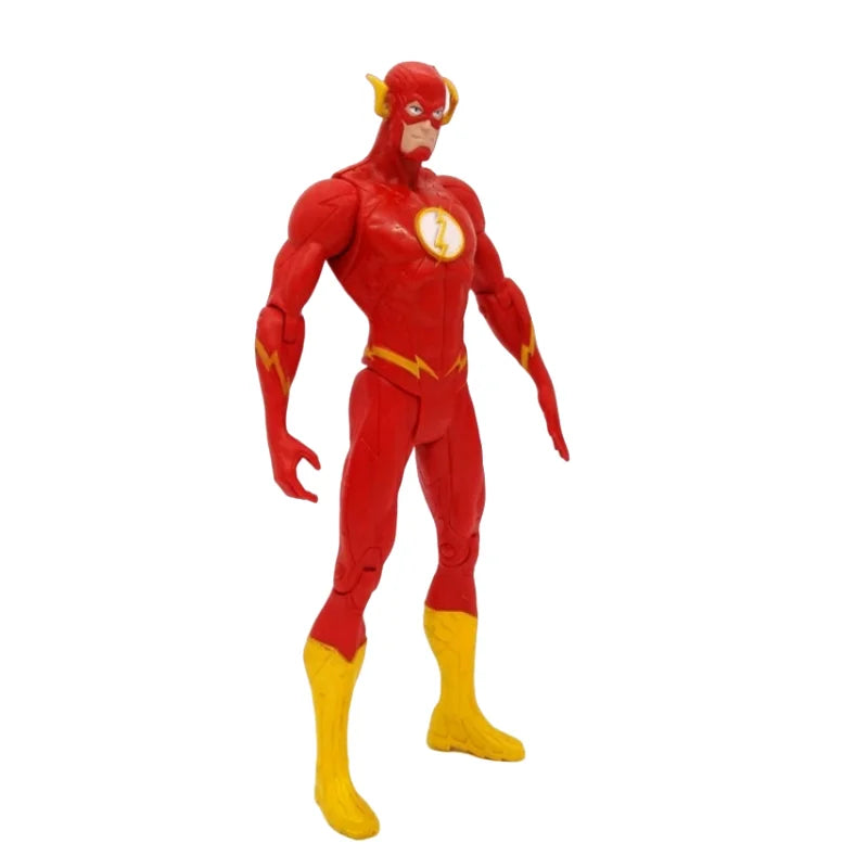 Justice League action figure by Bandai, 18cm movable DC model toy made of PVC, featuring detailed superhero character design.