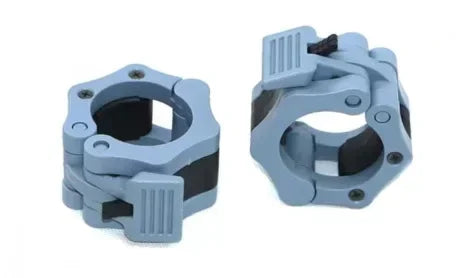 Showlu Safety Dumbbell Clip with quick release and rotating lock for secure barbell and dumbbell fastening in fitness training.