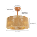 Showlu 18-inch ceiling fan with integrated light and remote control, installed in a bedroom setting, showcasing modern design.