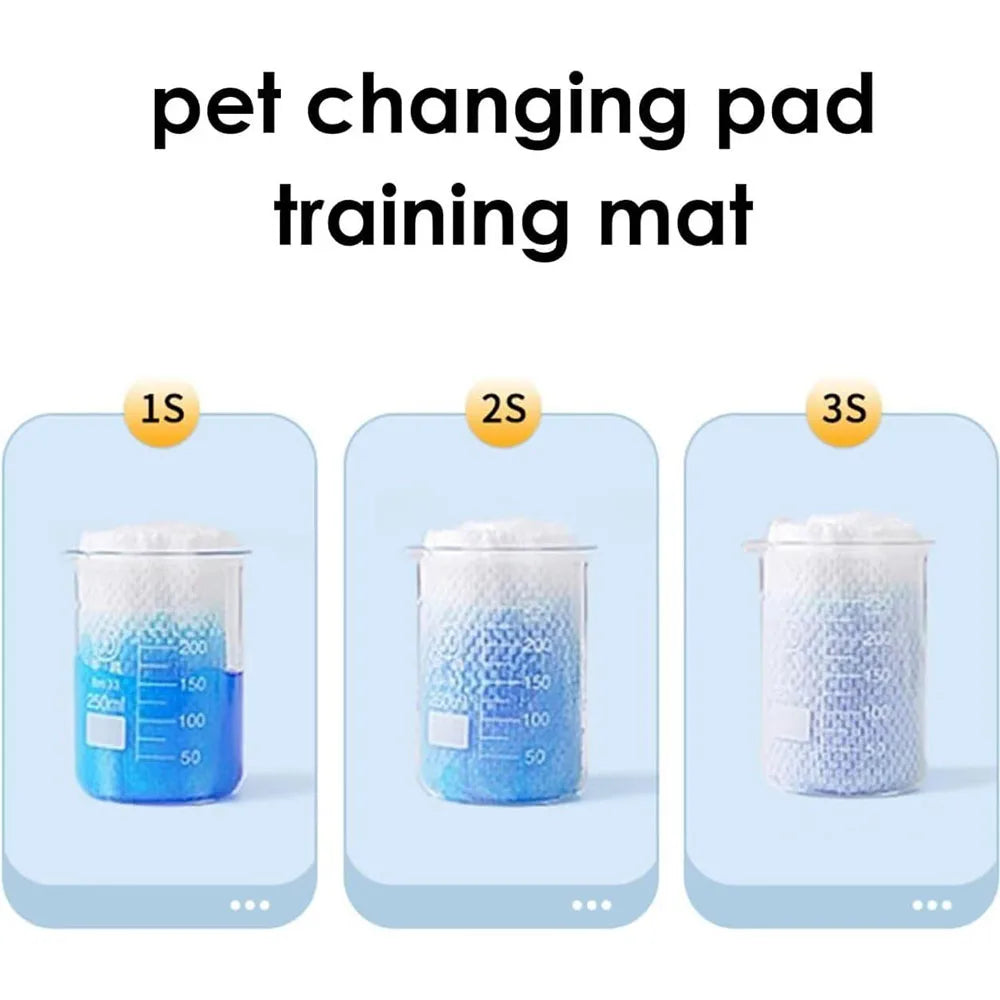 Pack of 100 Showlu Fashion Store dog urine absorbent paper pads for quick-drying pet urine cleanup and diaper use.
