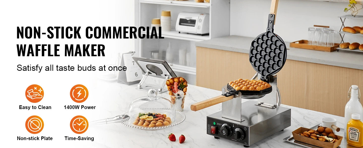 Showlu Smart General mini waffle maker with colorful shaped waffle molds, compact kitchen appliance for fun breakfast treats.