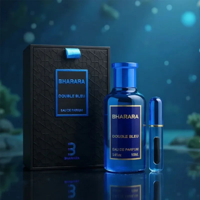 C2U Bharara King Eau De Parfum 100ml floral unisex spray bottle with elegant packaging and floral design.