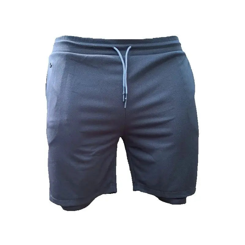 Men's camo running shorts from Showlu Fashion, 2-in-1 gym and workout shorts with quick-dry fabric for summer training and jogging.