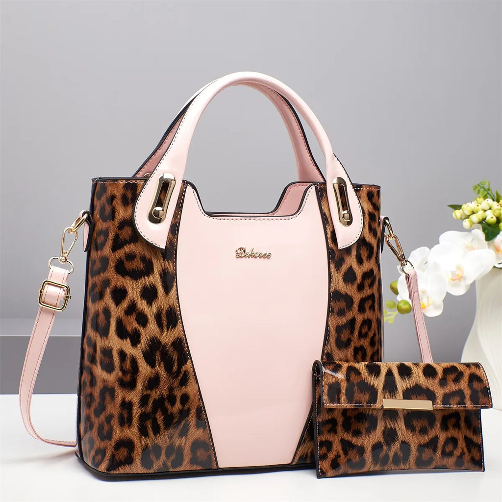 New Patent Leather Handbag Banquet Dress One-shoulder Cross-body Bags Large-capacity Female Daily Design Totes Shopping Bag