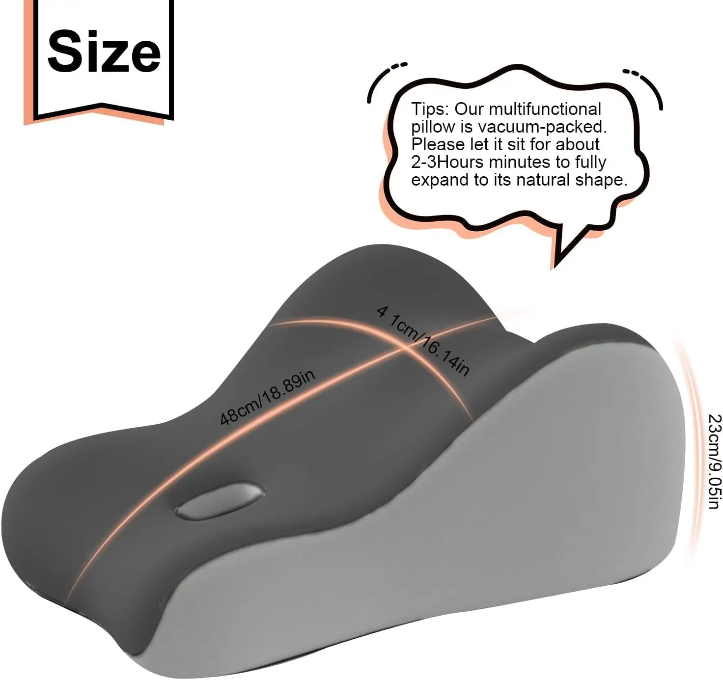 Showlu Memory Foam Intimacy Support Wedge Pillow with washable cover, designed for comfort and support during intimate moments.