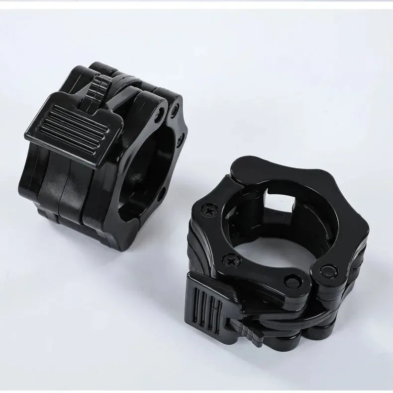 Showlu Fashion 50mm barbell clamp spin lock collar clips for weight lifting, securing standard barbell and dumbbell weights.